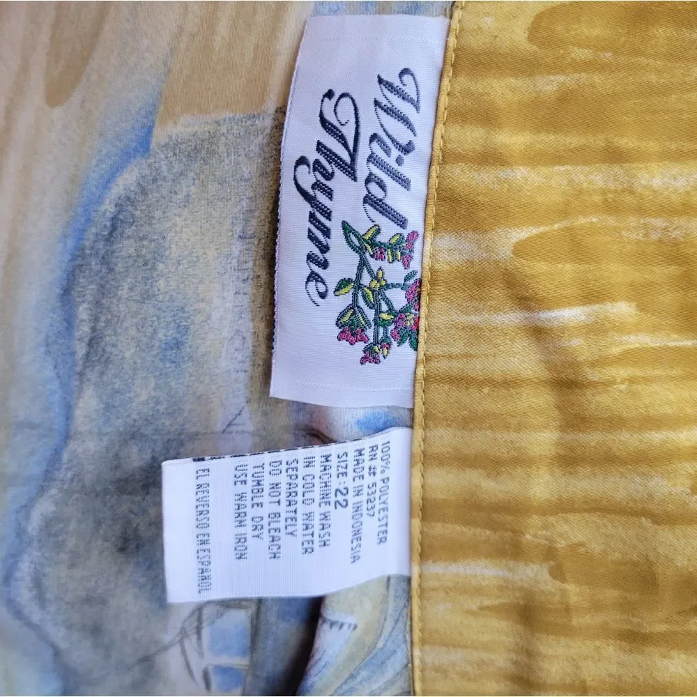 Vintage Wild Thyme oversized long sleeve printed button down shirt. - Picture 14 of 14